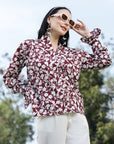 Print Shirt Style Top