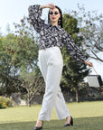 Women Animal Opaque Printed Casual Buttoned Top