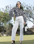 Women Animal Opaque Printed Casual Buttoned Top