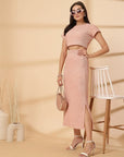 Pink Top With Skirt Co-Ords