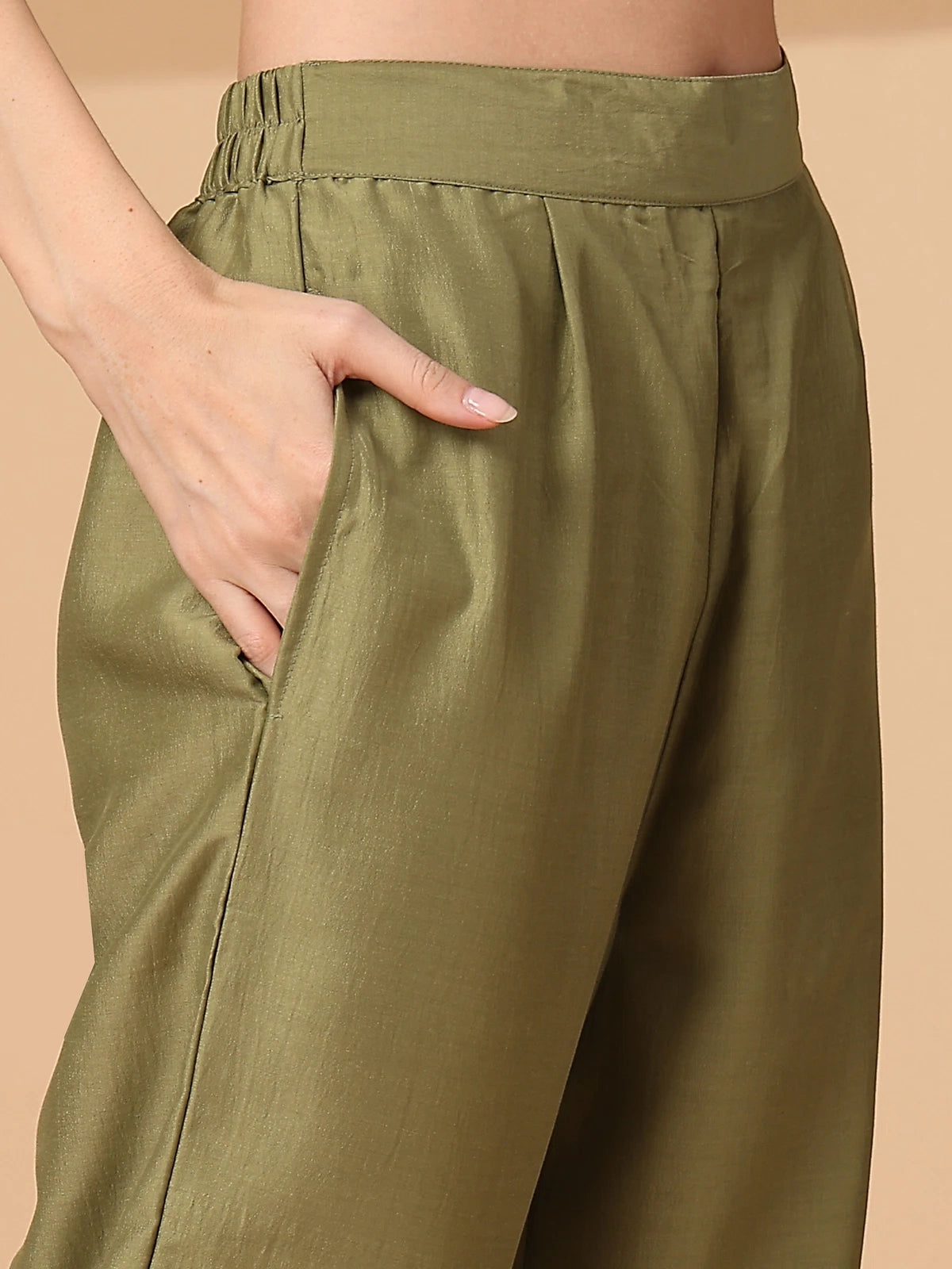 Embroidered Pure Cotton Top With Trouser Co-Ords