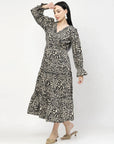 Animal Print Fit & Flare Dress
