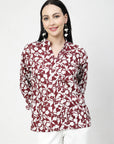 Print Shirt Style Top