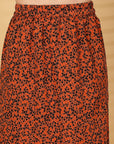 Rust Printed Top With Skirt Co-Ords
