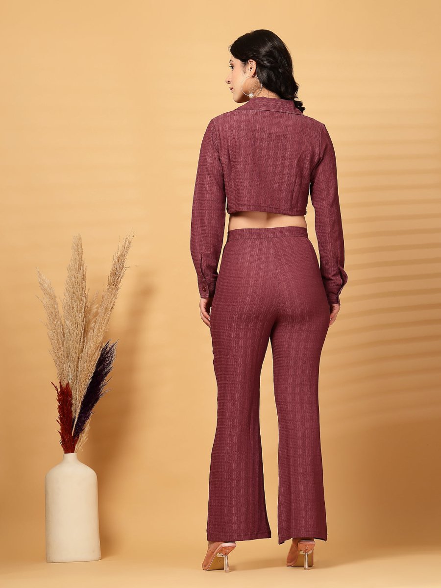 Rust Solid Rust Solid Top With Trouser Co-Ords Set – CINK