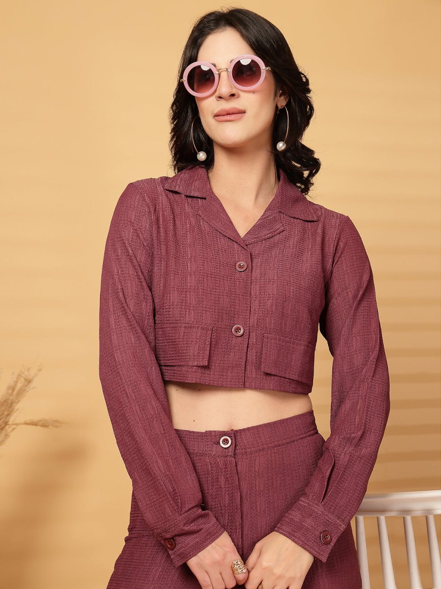 Rust Solid Top With Trouser Co-Ords Set