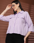 Solid Purple Casual Top