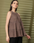 Women Round Neck Sleeveless Top