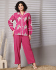 Embroidered Pure Cotton Shirt With Trousers Co-Ords