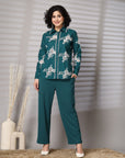 Embroidered Pure Cotton Shirt With Trousers Co-Ords