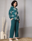 Embroidered Pure Cotton Shirt With Trousers Co-Ords