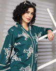 Embroidered Pure Cotton Shirt With Trousers Co-Ords