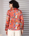 Women Standard Floral Opaque Printed Casual Buttoned Top