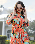 Print Shirt Dress