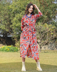 Print Shirt Dress