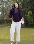 Women Opaque Checked Casual Buttoned Top