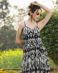Print Fit & Flare Midi Dress
