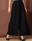 Women Loose Fit Pleated Trousers