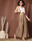 Women Loose Fit Pleated Trousers