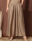 Women Loose Fit Pleated Trousers