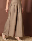 Women Loose Fit Pleated Trousers