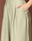 Women Loose Fit Pleated Trousers