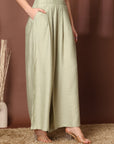 Women Loose Fit Pleated Trousers