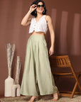 Women Loose Fit Pleated Trousers