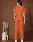 Round Neck Top With Trousers Co-Ords Set
