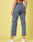 Women Blue Low Distress Stretchable Cotton Jeans