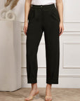 Women Pleated Mid Rise Trousers