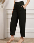 Women Pleated Mid Rise Trousers