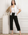 Women Pleated Mid Rise Trousers