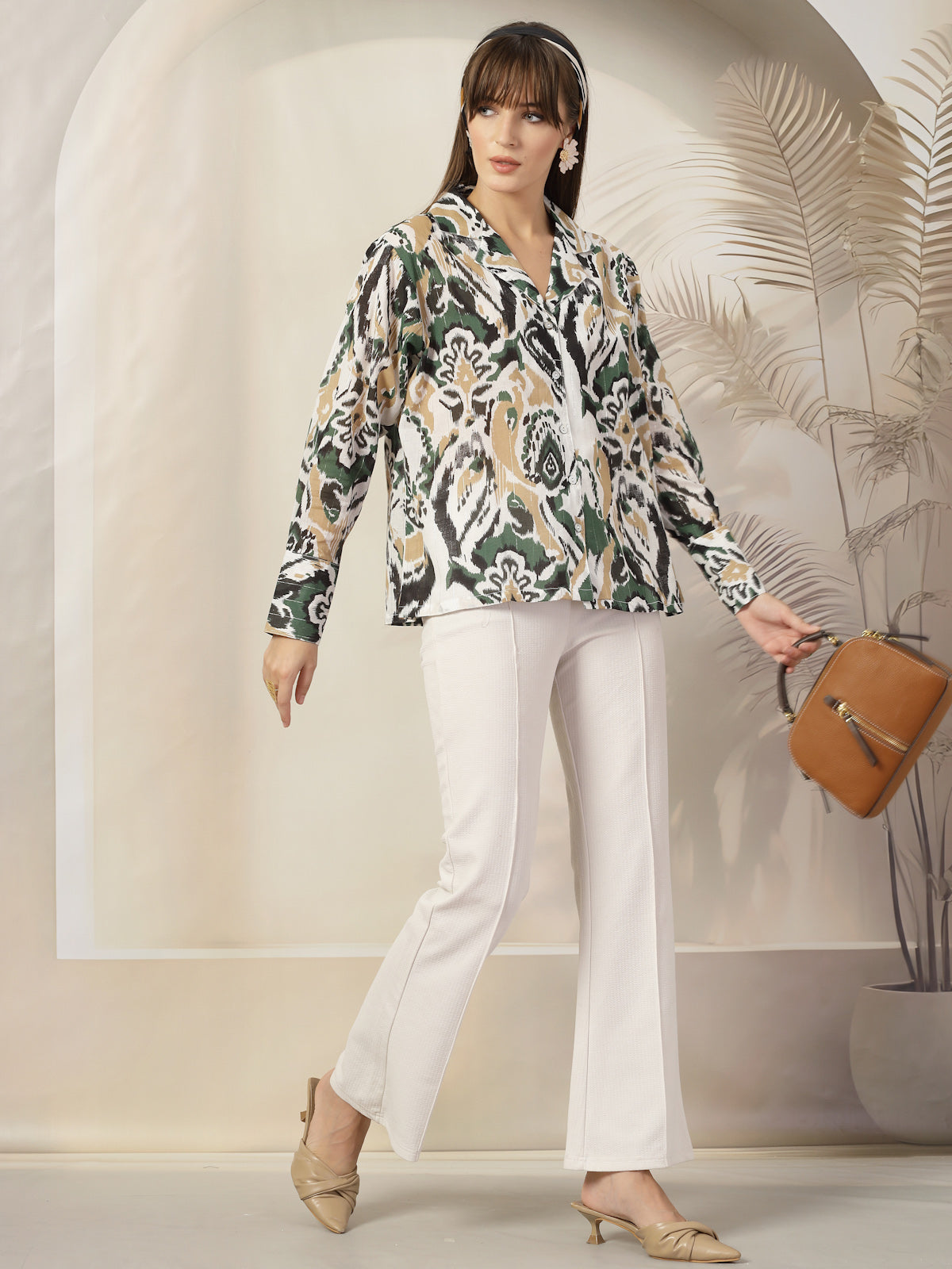 Women Animal Opaque Printed Casual Cotton Shirt