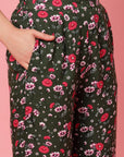 Floral Printed Mandarin Collar Shirt & Trouser