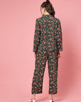 Floral Printed Mandarin Collar Shirt & Trouser