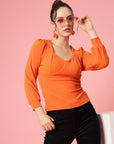 Cuffed Sleeves Regular Top