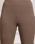 Brown Women Mid Rise Bootcut Trousers
