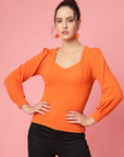 Cuffed Sleeves Regular Top