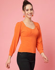 Cuffed Sleeves Regular Top