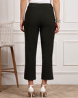 Women Pleated Mid Rise Trousers