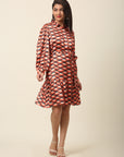 CINK Coral Print Shirt Dress