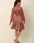 CINK Coral Print Shirt Dress