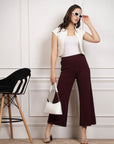 Women MId Rise Parallel Trousers