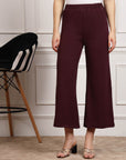 Women MId Rise Parallel Trousers