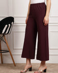 Women MId Rise Parallel Trousers