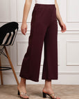 Women MId Rise Parallel Trousers