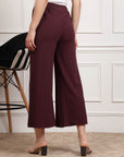 Women MId Rise Parallel Trousers