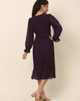 CINK Purple A-Line Midi Dress