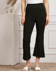 Olive Green Women Mid Rise Parallel Trousers